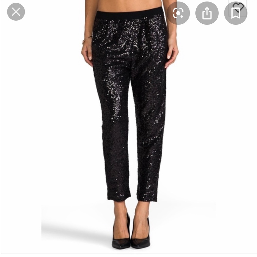 Ella Moss black sequin pants
